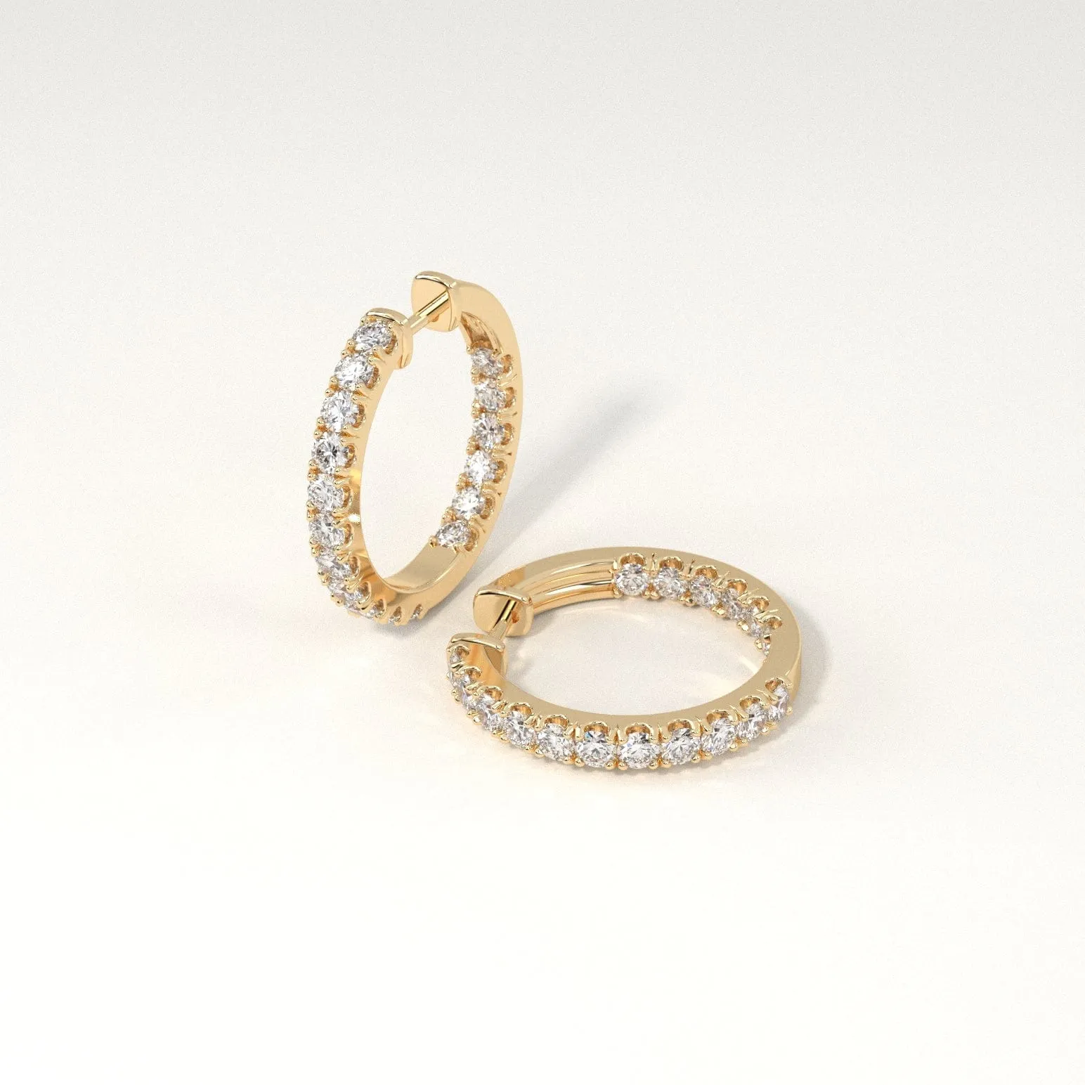 1 carat Diamond Hoop Earrings