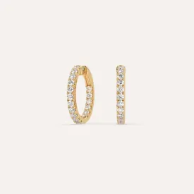 1 carat Diamond Hoop Earrings