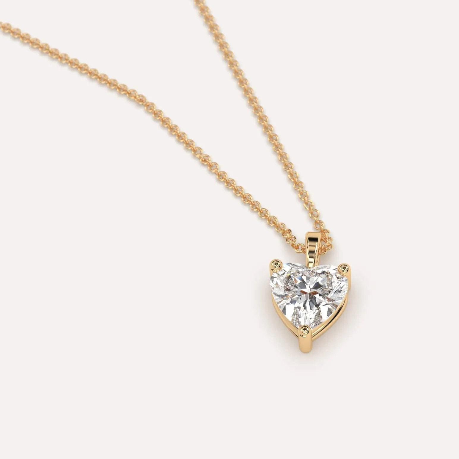 1 carat Heart Diamond Pendant Necklace