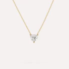 1 carat Heart Floating Diamond Necklace