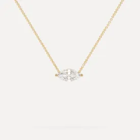 1 carat Marquise Floating Diamond Necklace