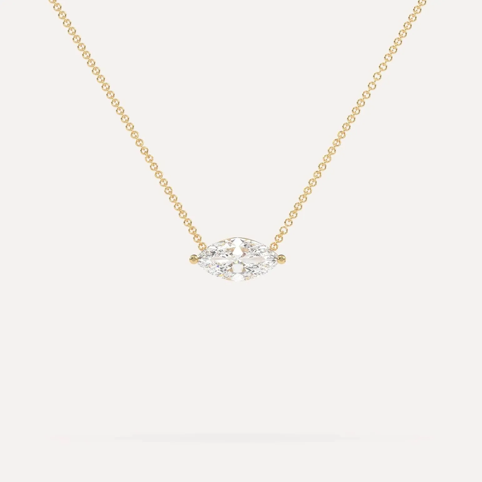 1 carat Marquise Floating Diamond Necklace