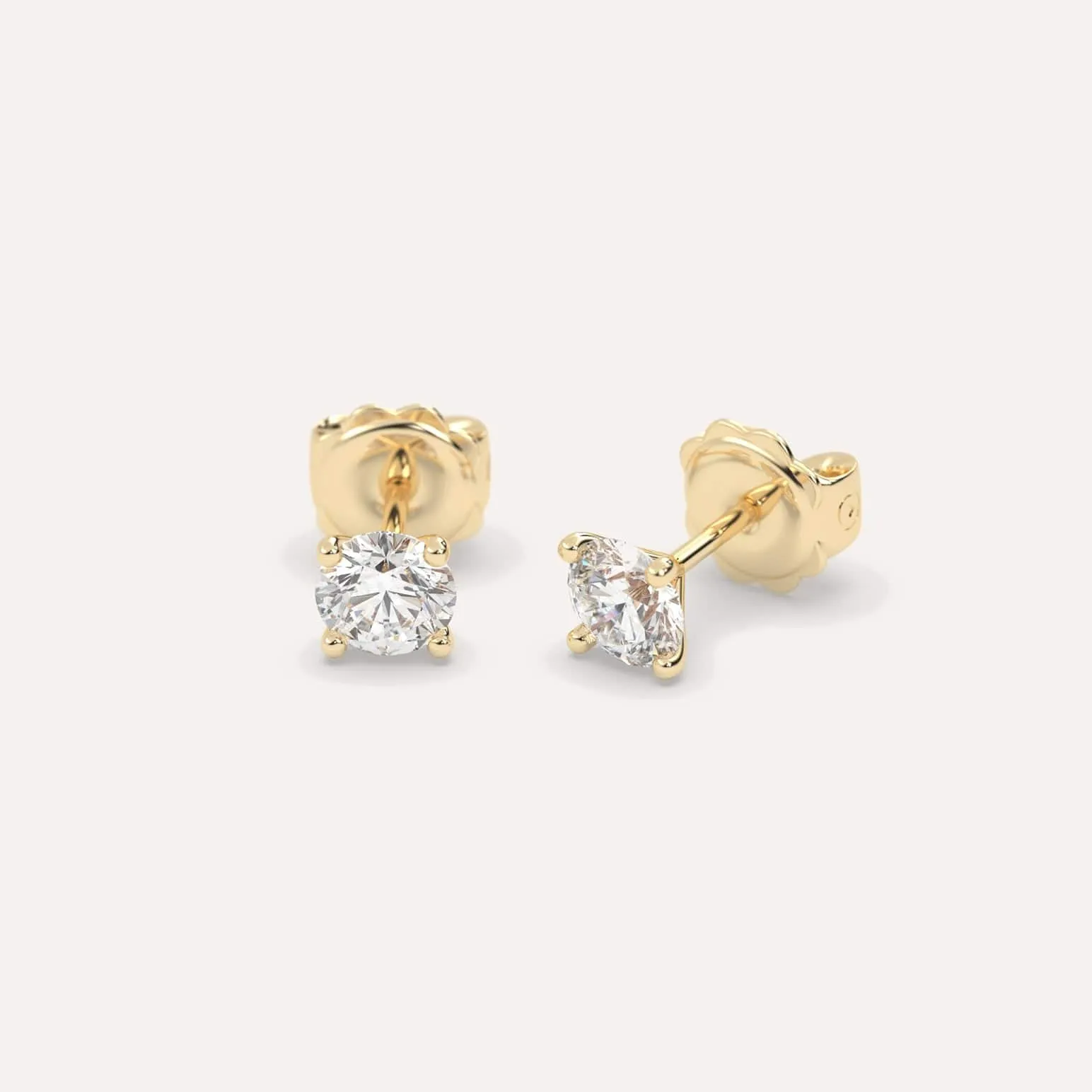 1 carat Round Diamond Stud Earrings