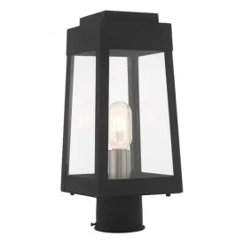 1 Lt Black Post Top Lantern