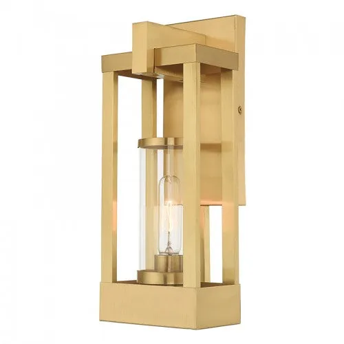 1 Lt Satin Brass Wall Lantern