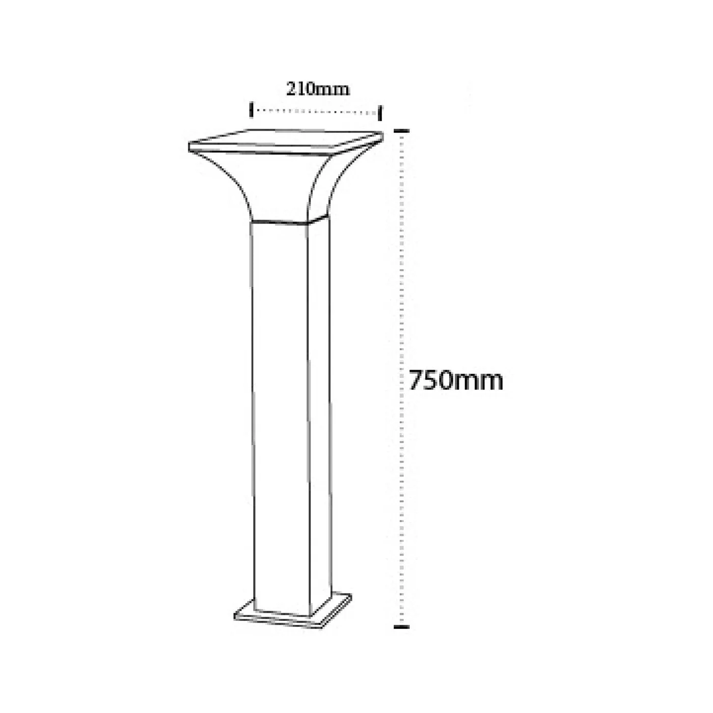 10270-Sqaure-760mm Garden Bollards