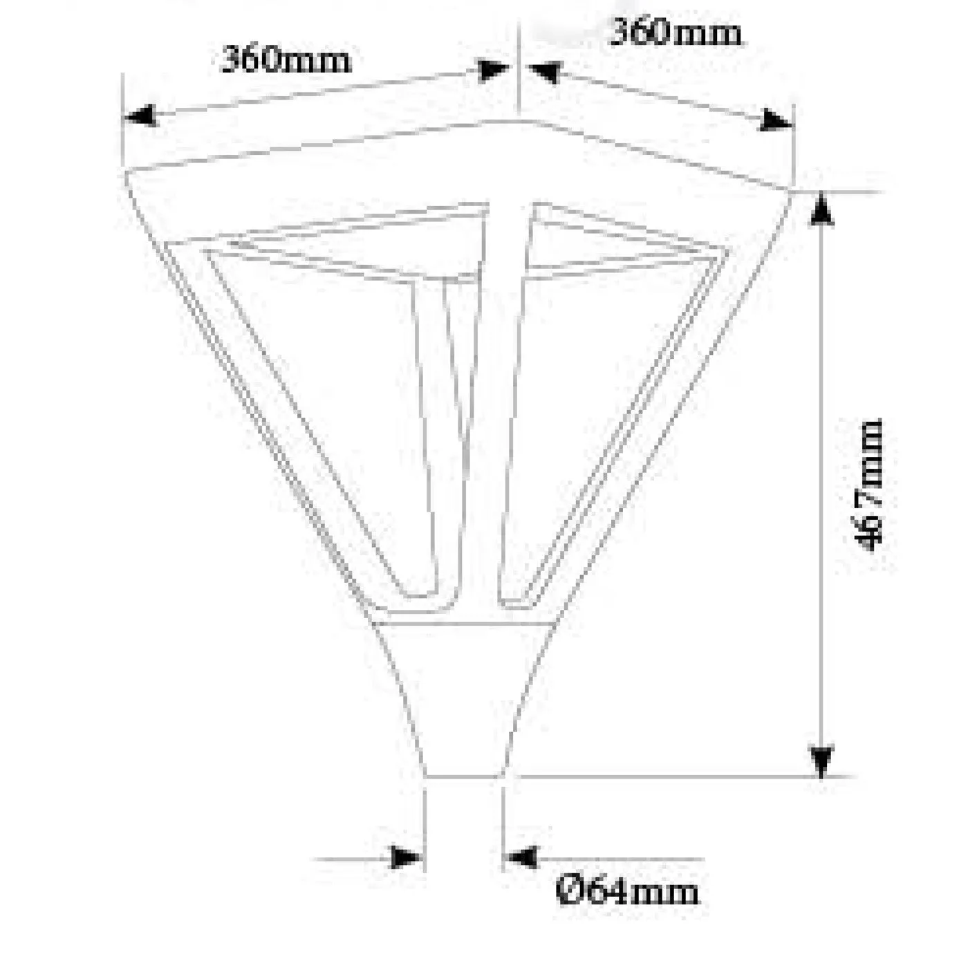 1083038- Square-50w Pole Head