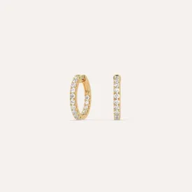 1/2 carat Diamond Hoop Earrings