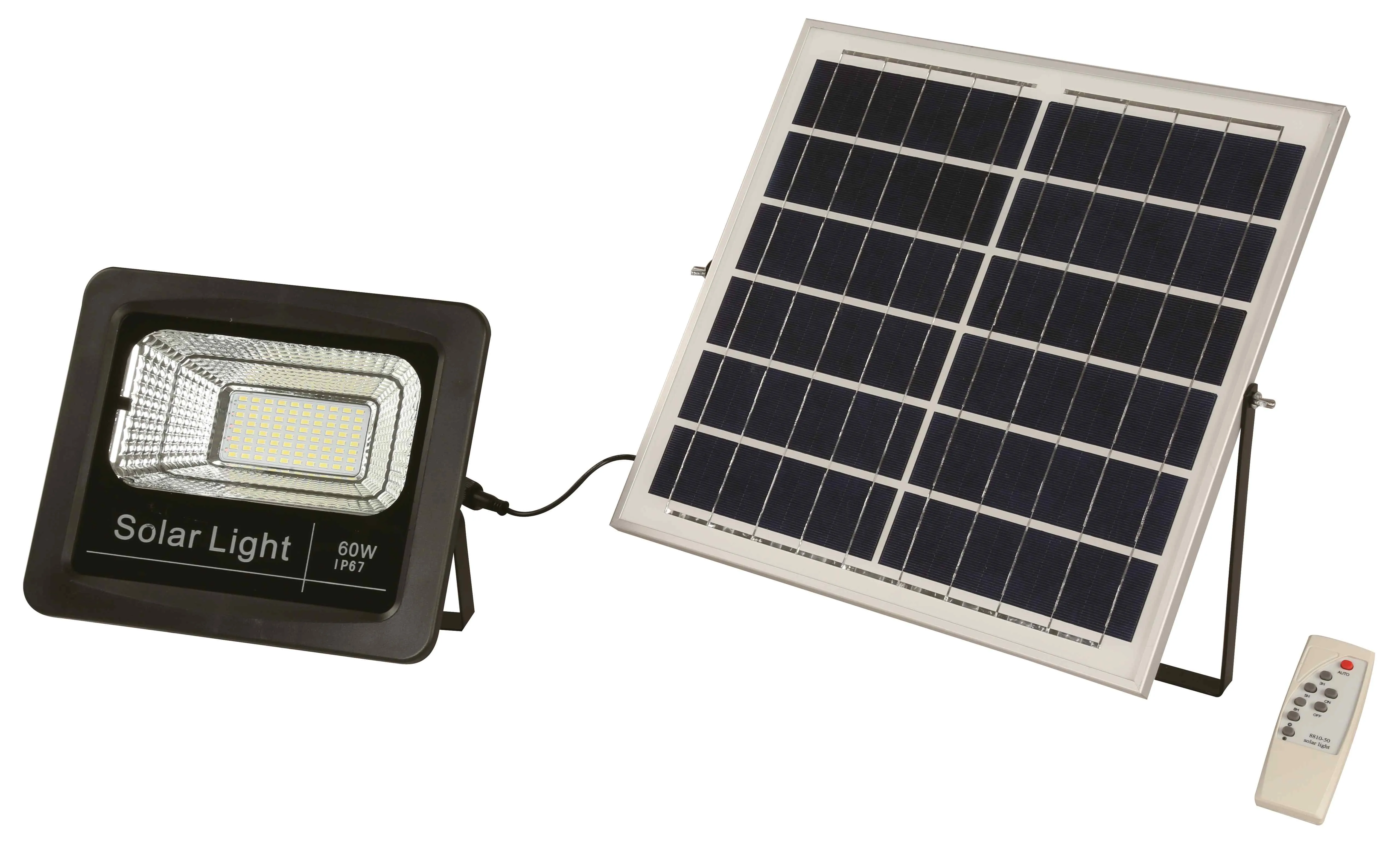 60W LED Solar Flood Light in Black