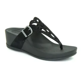 Aetrex Tasha Sandal (Women) - Black