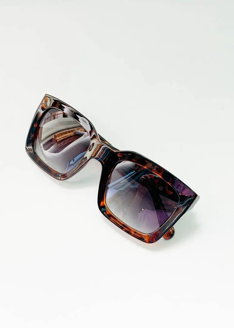 AJ Morgan Realm Retro Square Frame Sunglasses-Tortoise