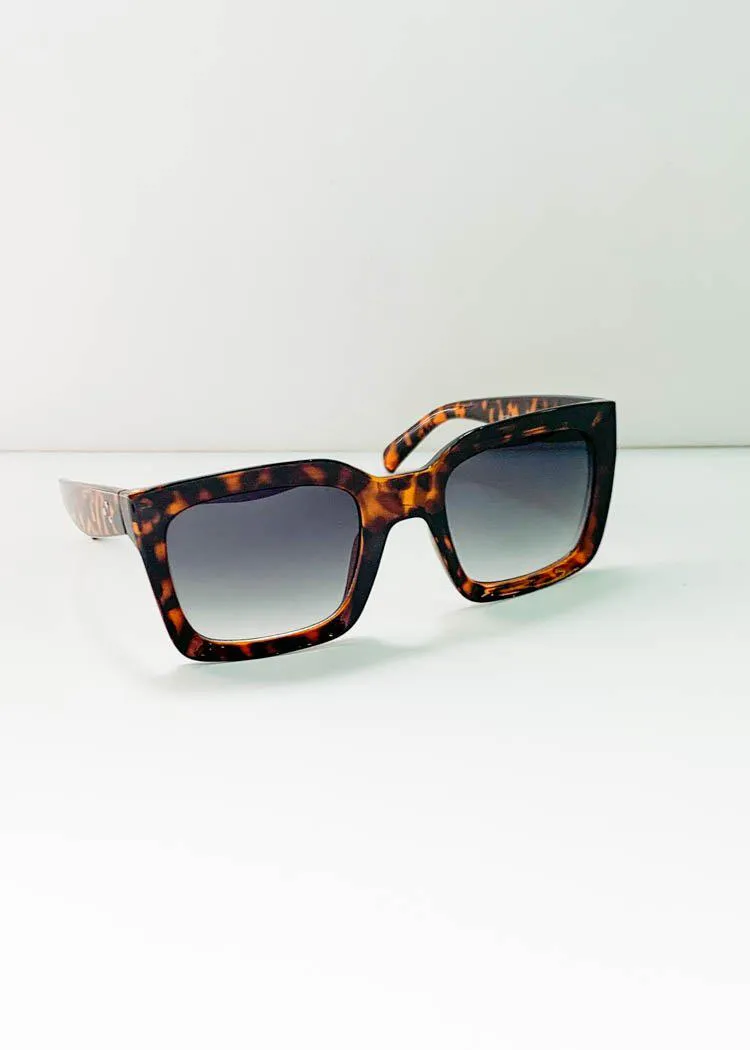 AJ Morgan Realm Retro Square Frame Sunglasses-Tortoise