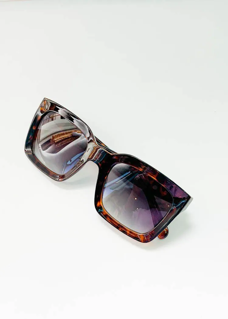 AJ Morgan Realm Retro Square Frame Sunglasses-Tortoise