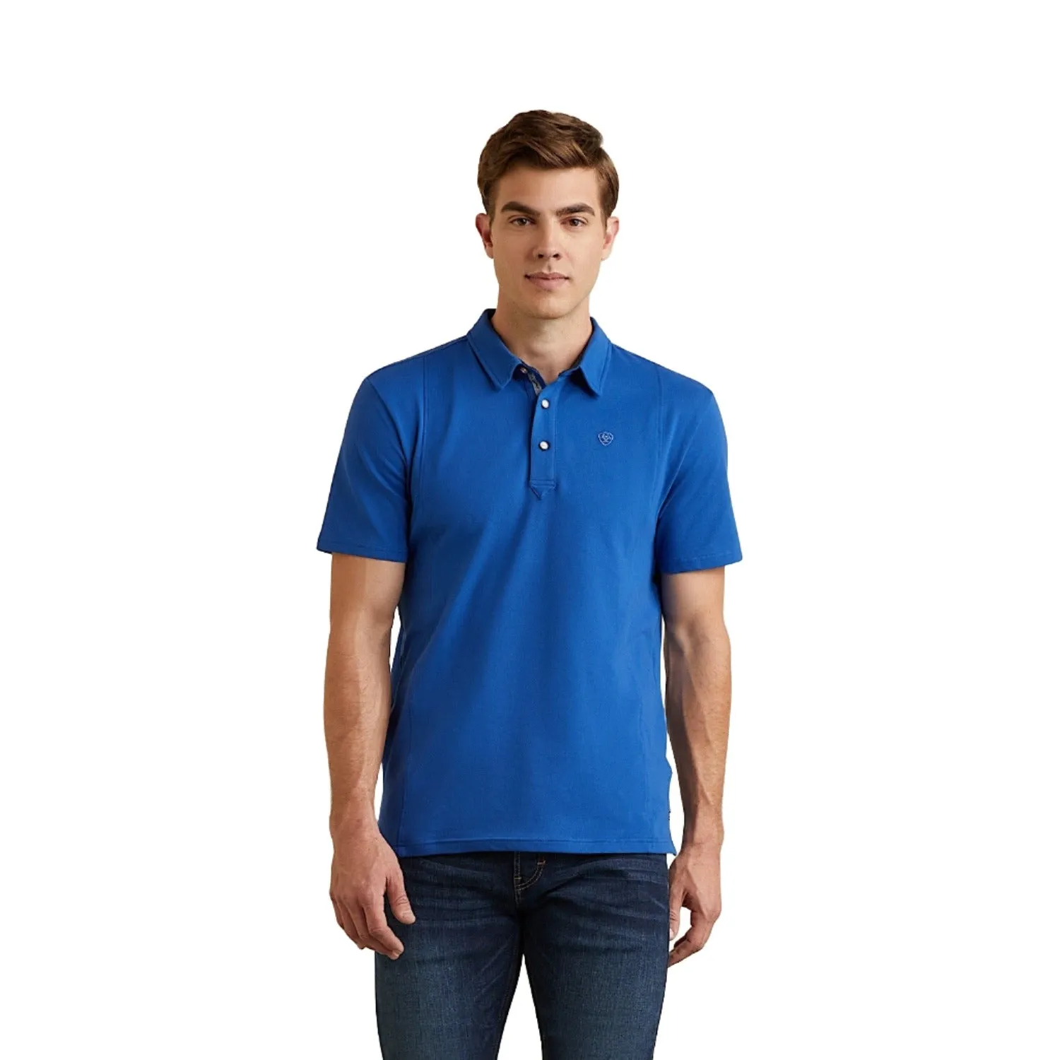 Ariat Mens Medal Polo Cobalt