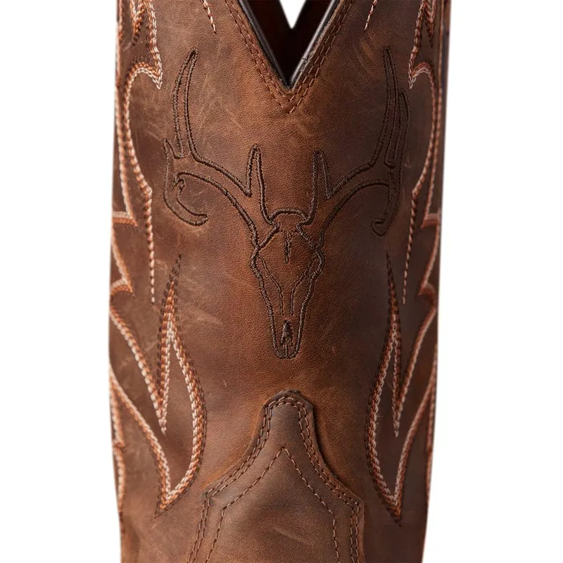 Ariat Men's Relentless Denton Natural Caiman Belly Square Toe Exotic Western Boots 10035923