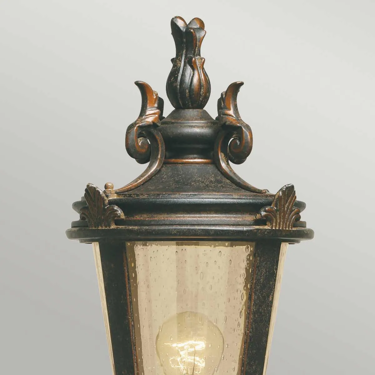 Baltimore Weathered Bronze Medium Outdoor Pedestal Lantern