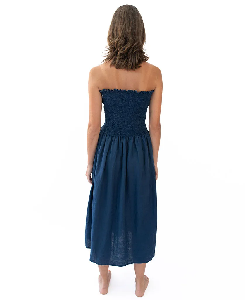 Bandeau Midi | Navy Linen