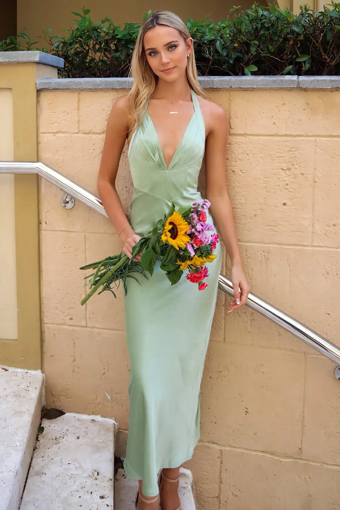 Bella Formal Gown - Sage