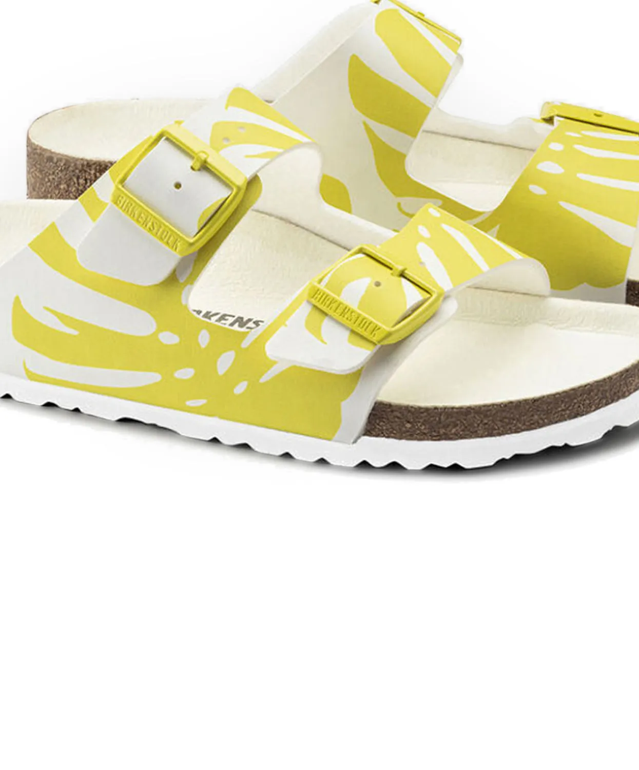 Birkenstock Arizona Monstera Birko-Flor White/Lime Sour Sandals