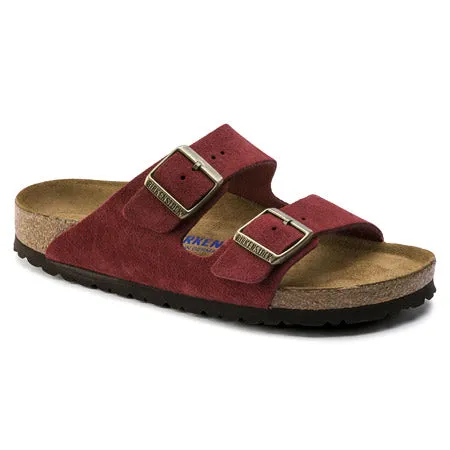 BIRKENSTOCK ARIZONA SF ANTIQUE PORT SUEDE - WOMENS