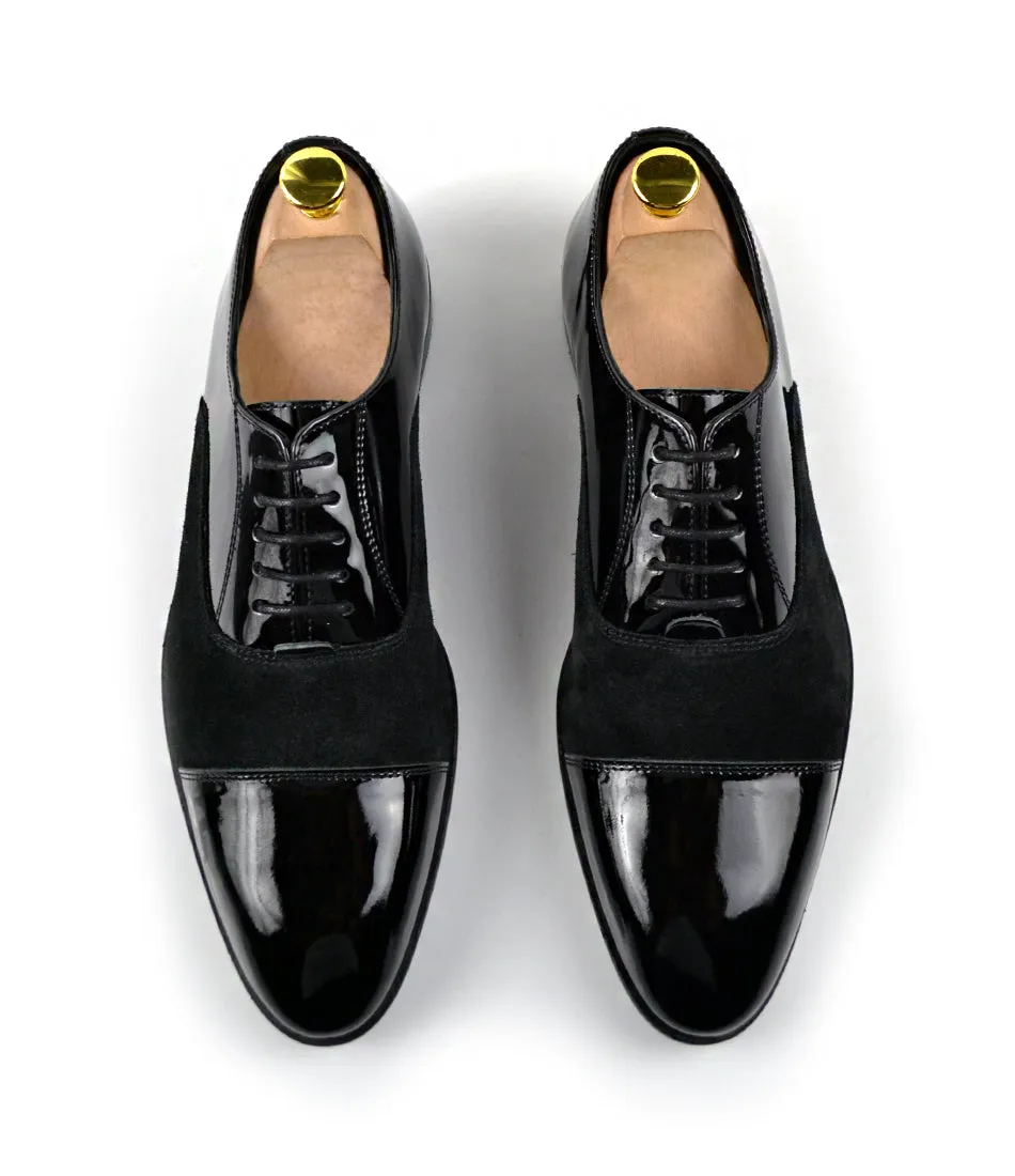 Black Patent Combination Oxfords