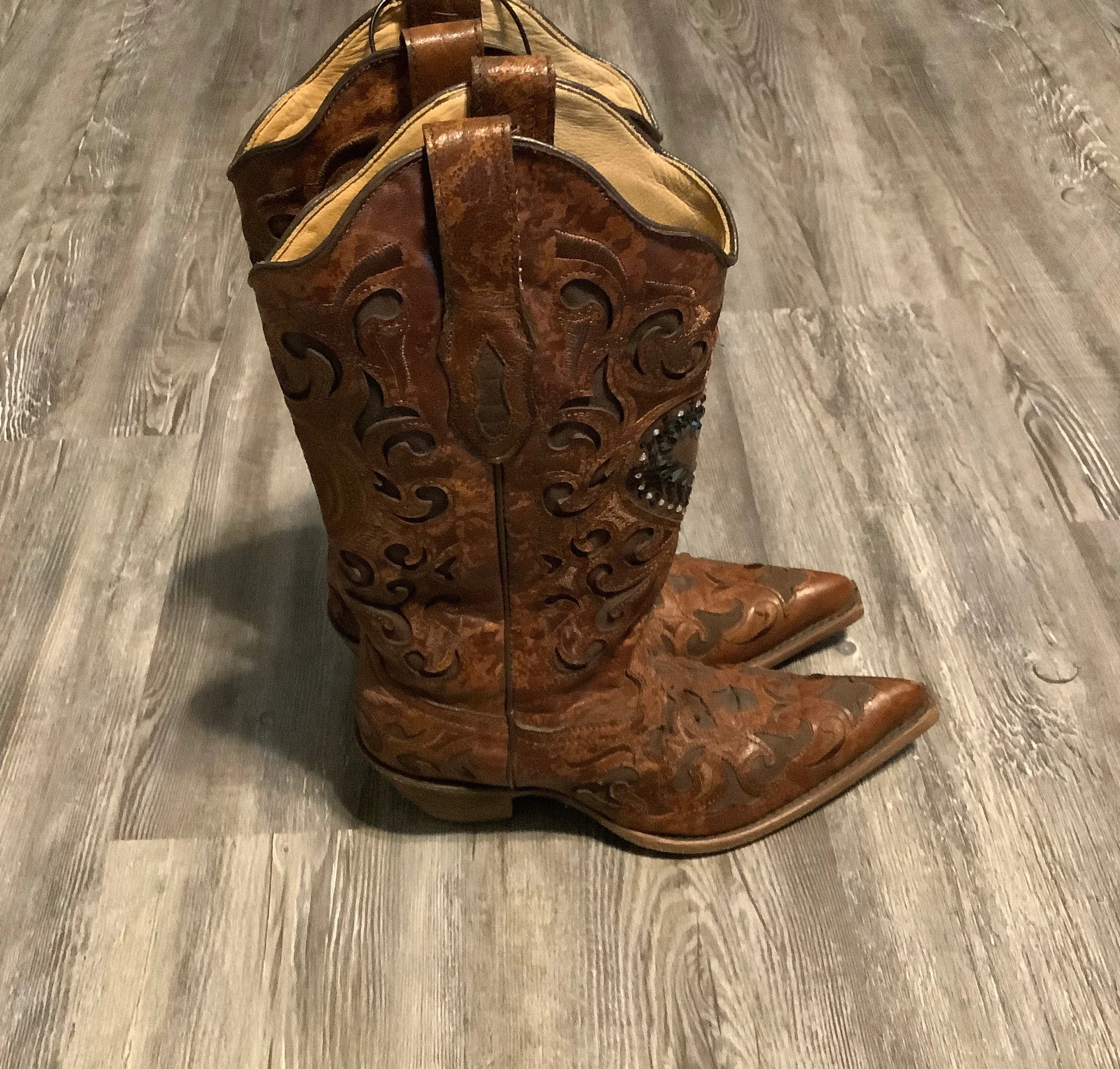 Boots Western By Corral In Brown, Size: 7.5