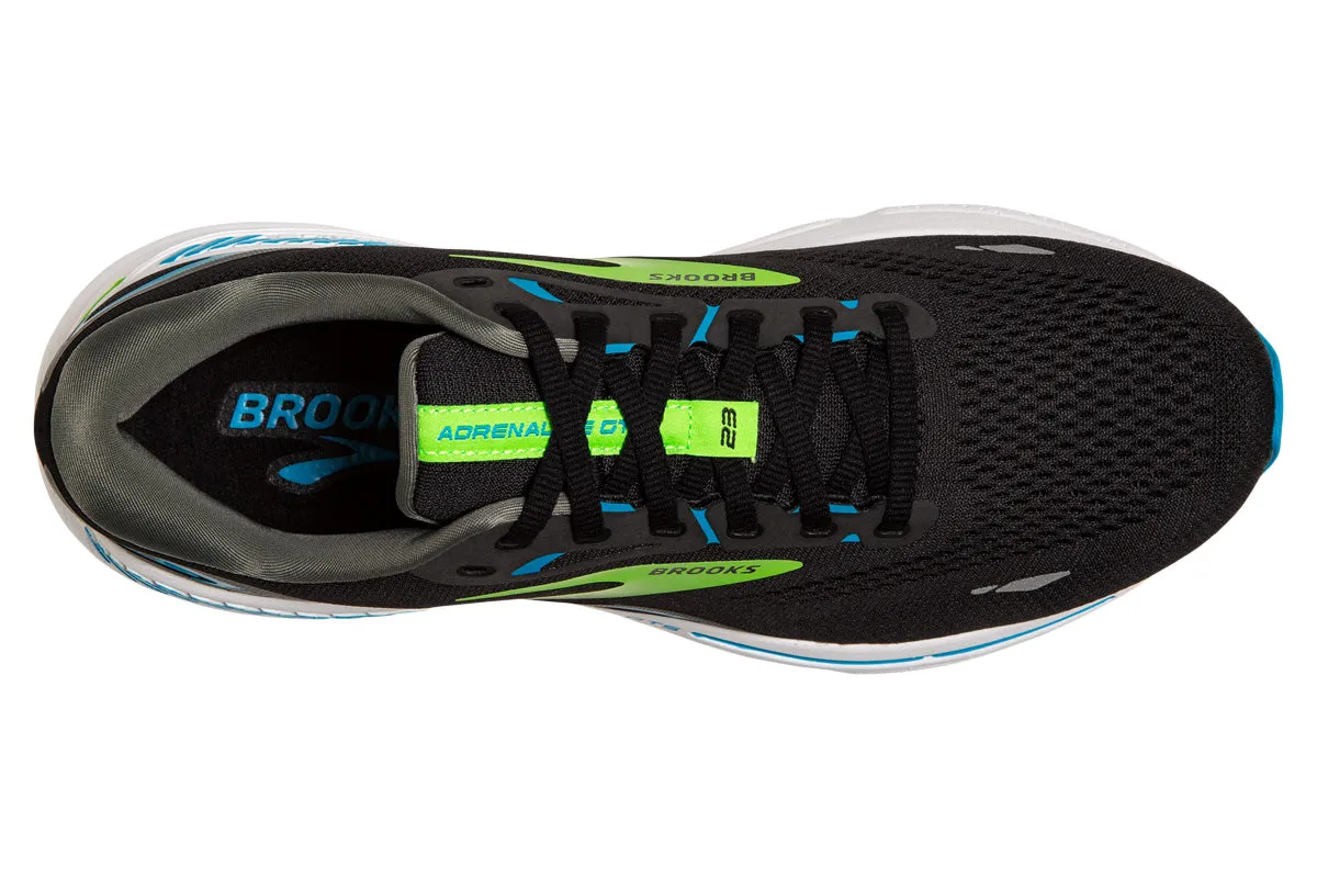 Brooks Adrenaline GTS 23 4E Black/Hawaiian Ocean/Green Mens