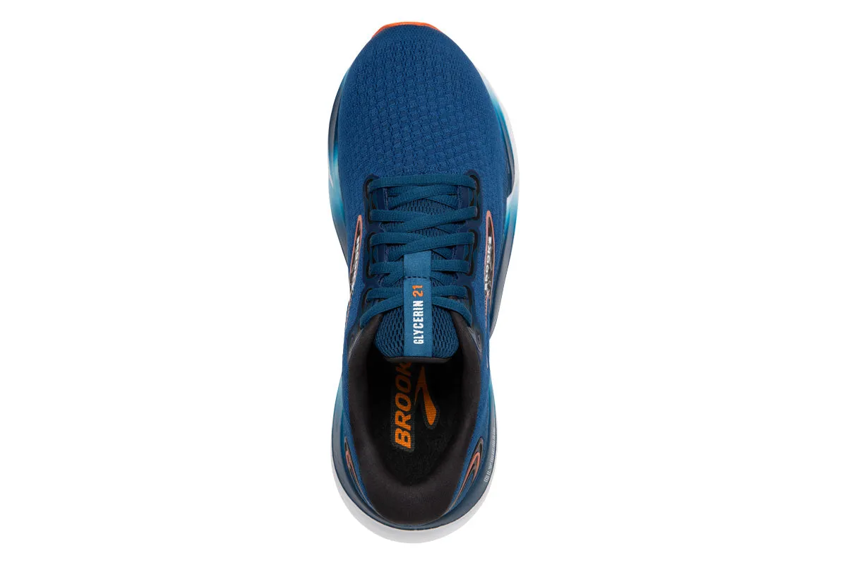 Brooks Glycerin 21 2E Blue Opal/Black/Nastur Mens