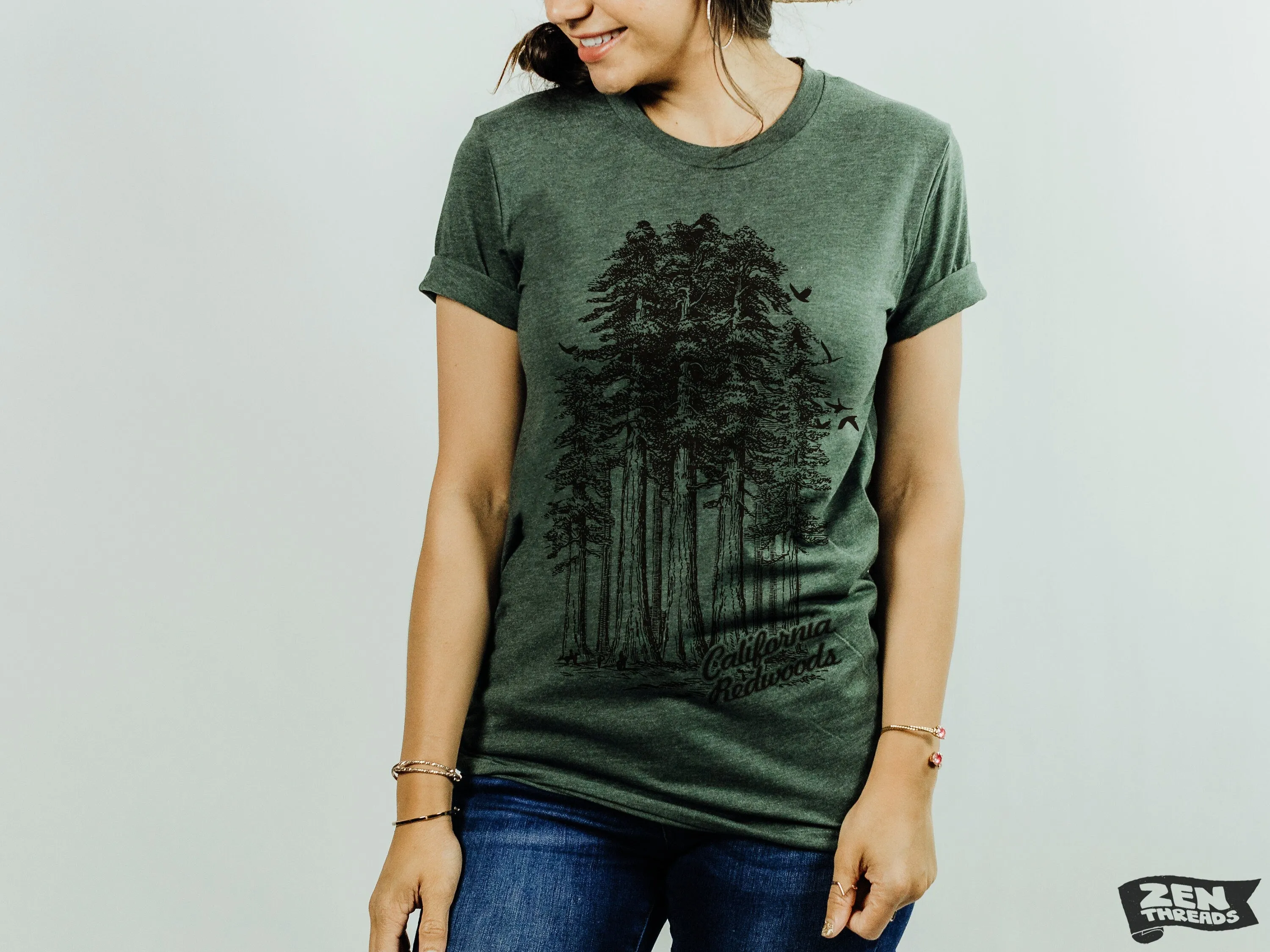 California Redwoods National Park Unisex T-Shirt - Custom Color, Print, and Design Options