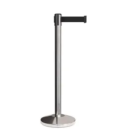 Chrome Retractable Stanchion / Black Belt