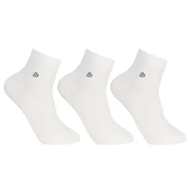 Classic Ivory Bamboo Ankle Socks - Pack of 3