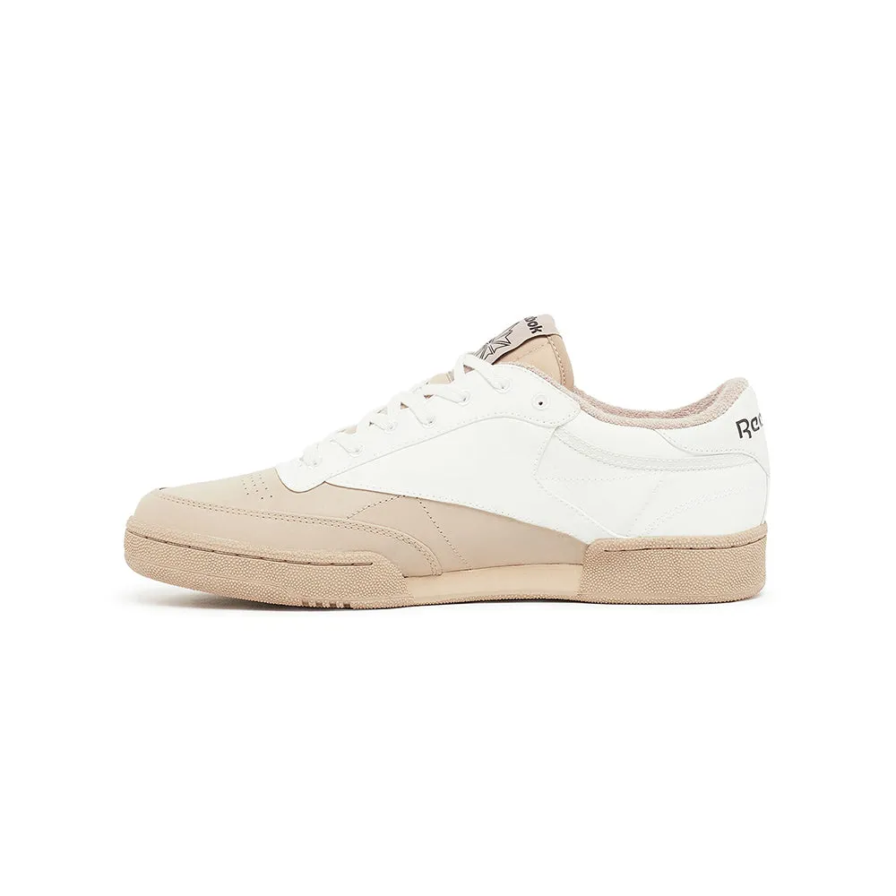 Club C 85 Twill Leather (Beige/White)