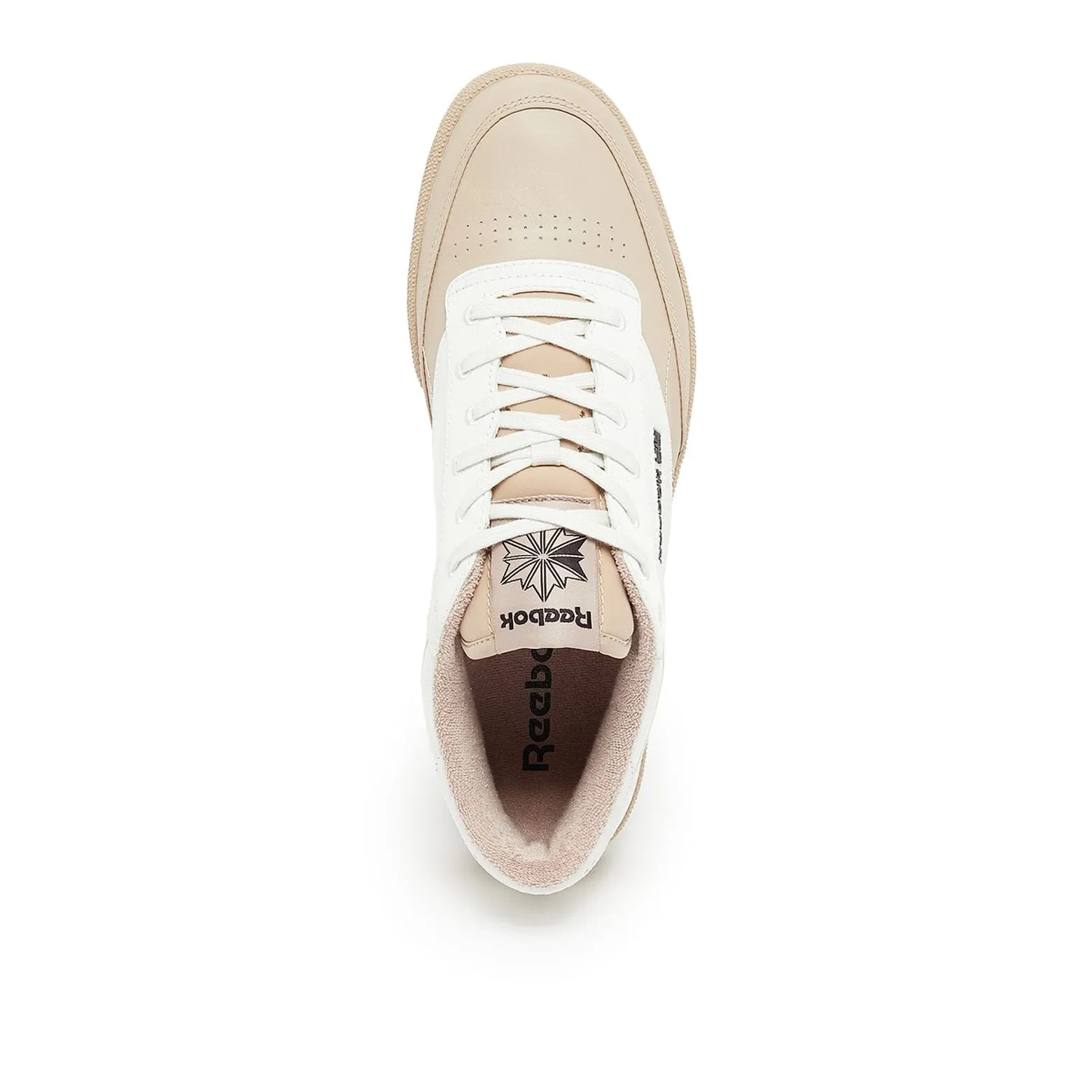 Club C 85 Twill Leather (Beige/White)