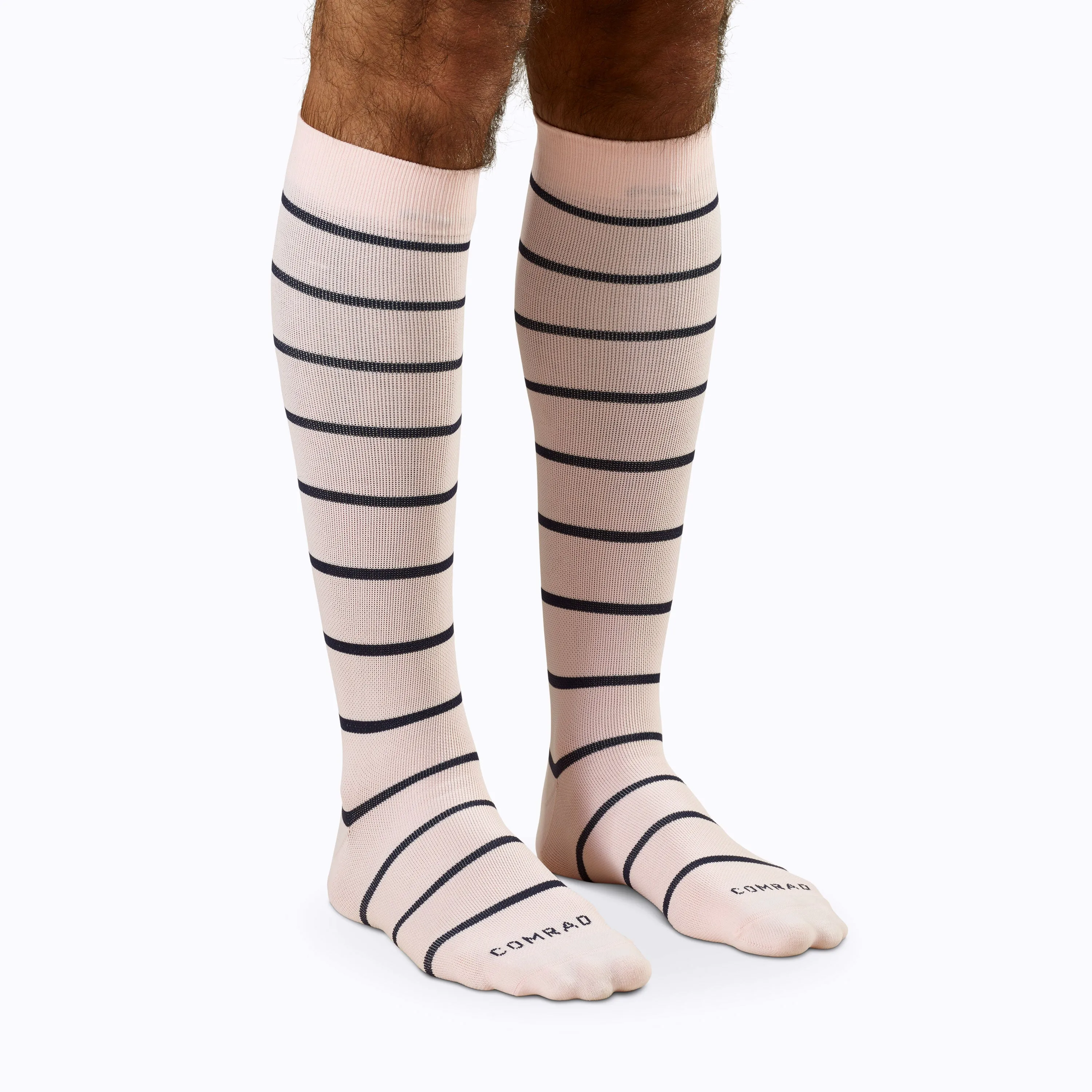 Comrad Stripes Knee High Socks - 20-30 mmHg