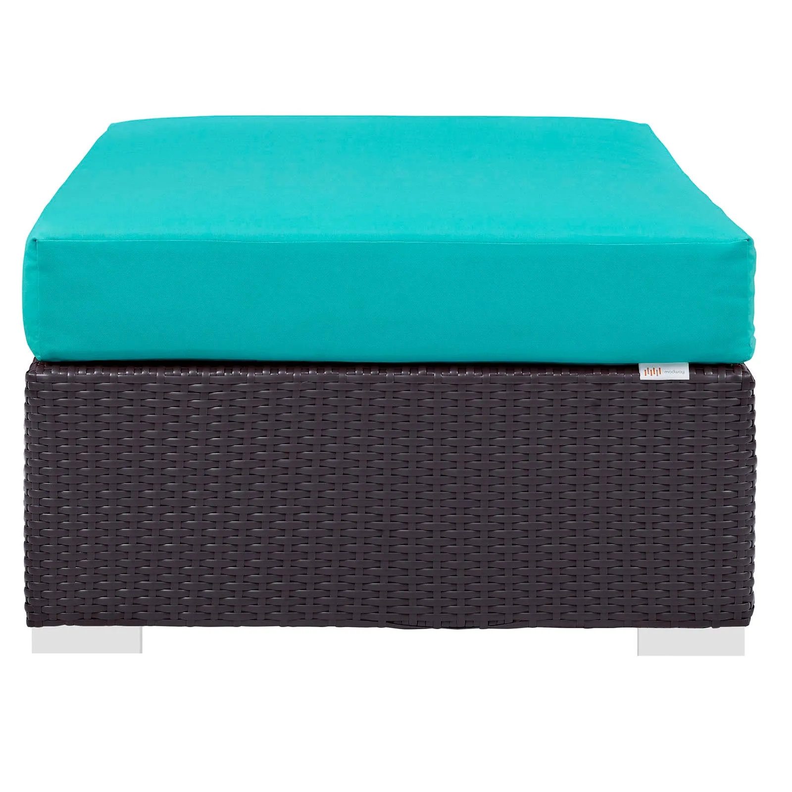 Convene Outdoor Patio Fabric Rectangle Ottoman