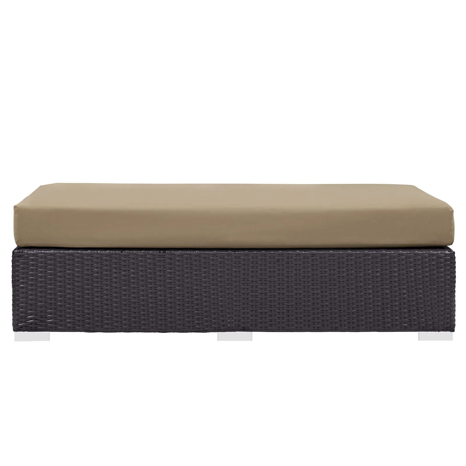 Convene Outdoor Patio Fabric Rectangle Ottoman