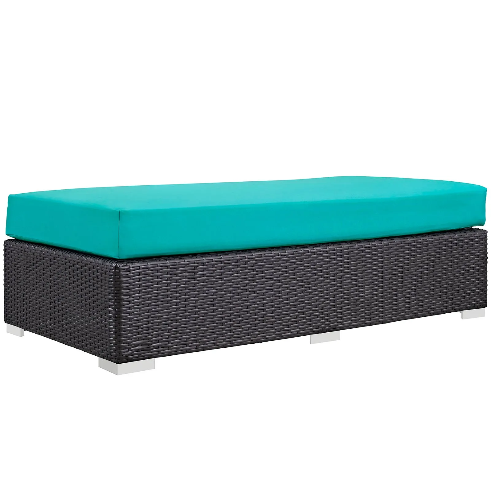 Convene Outdoor Patio Fabric Rectangle Ottoman