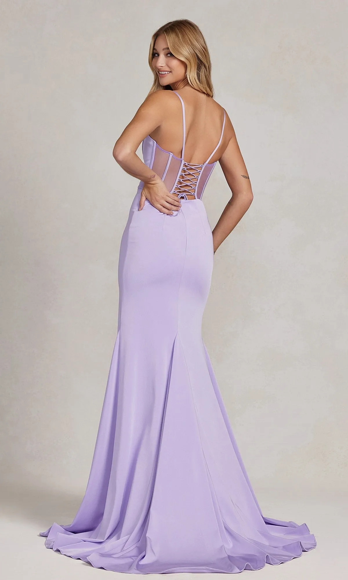 Corset-Bodice Long Formal Dress P1168