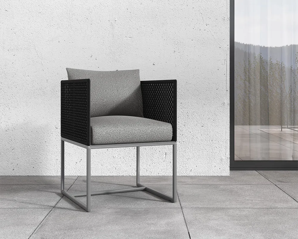 Crete Dining Armchair - Dark Grey