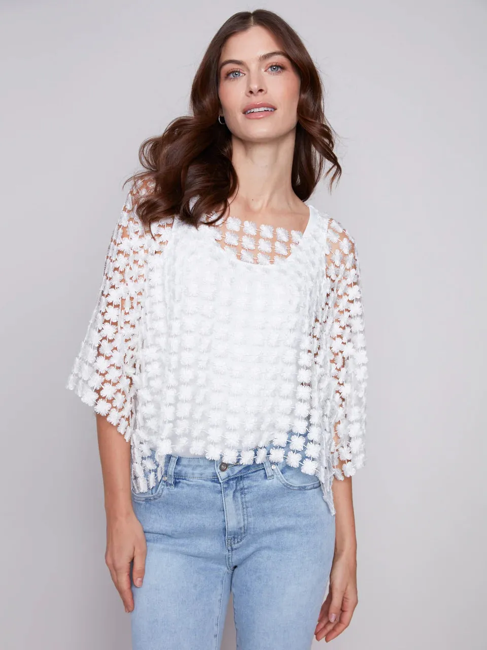 CROCHET FLOWER TOP