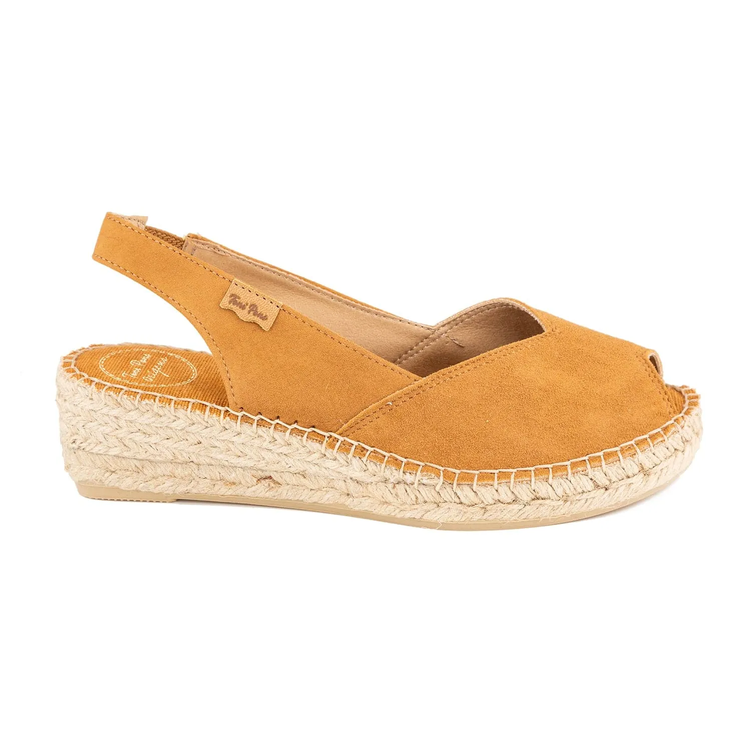 Cushioned Suede Leather Wedge Espadrille for Women - Bernia-A