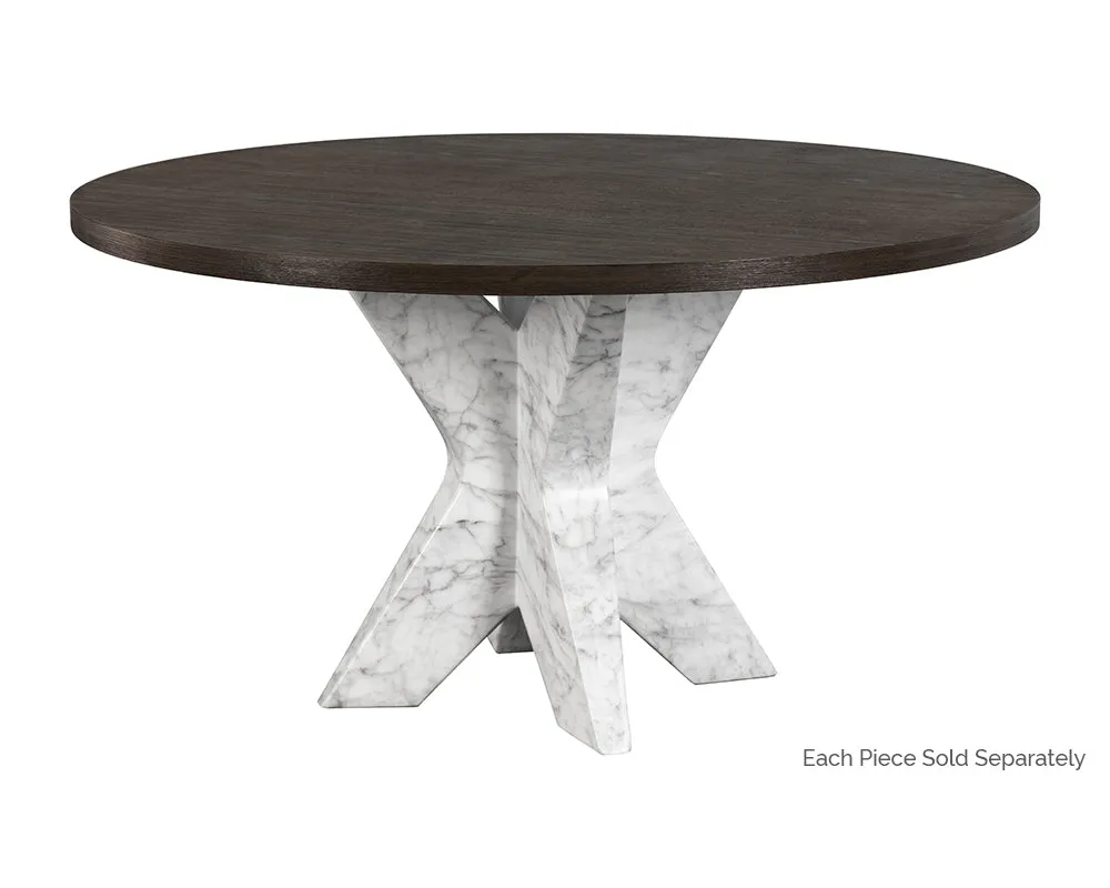 Cypher Dining Table Base - Marble Look