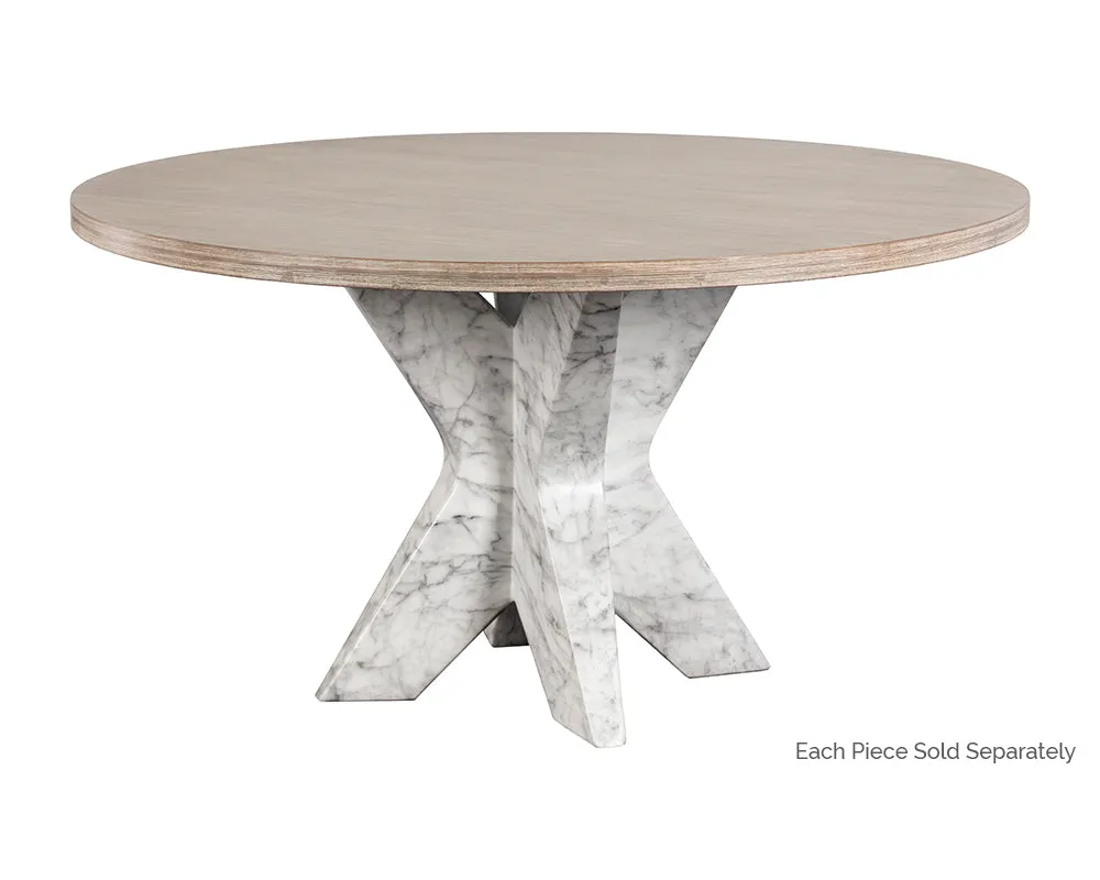 Cypher Dining Table Base - Marble Look