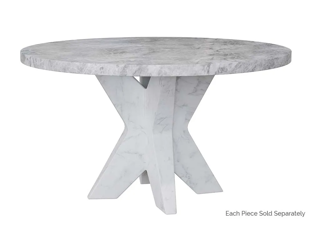 Cypher Dining Table Base - Marble Look