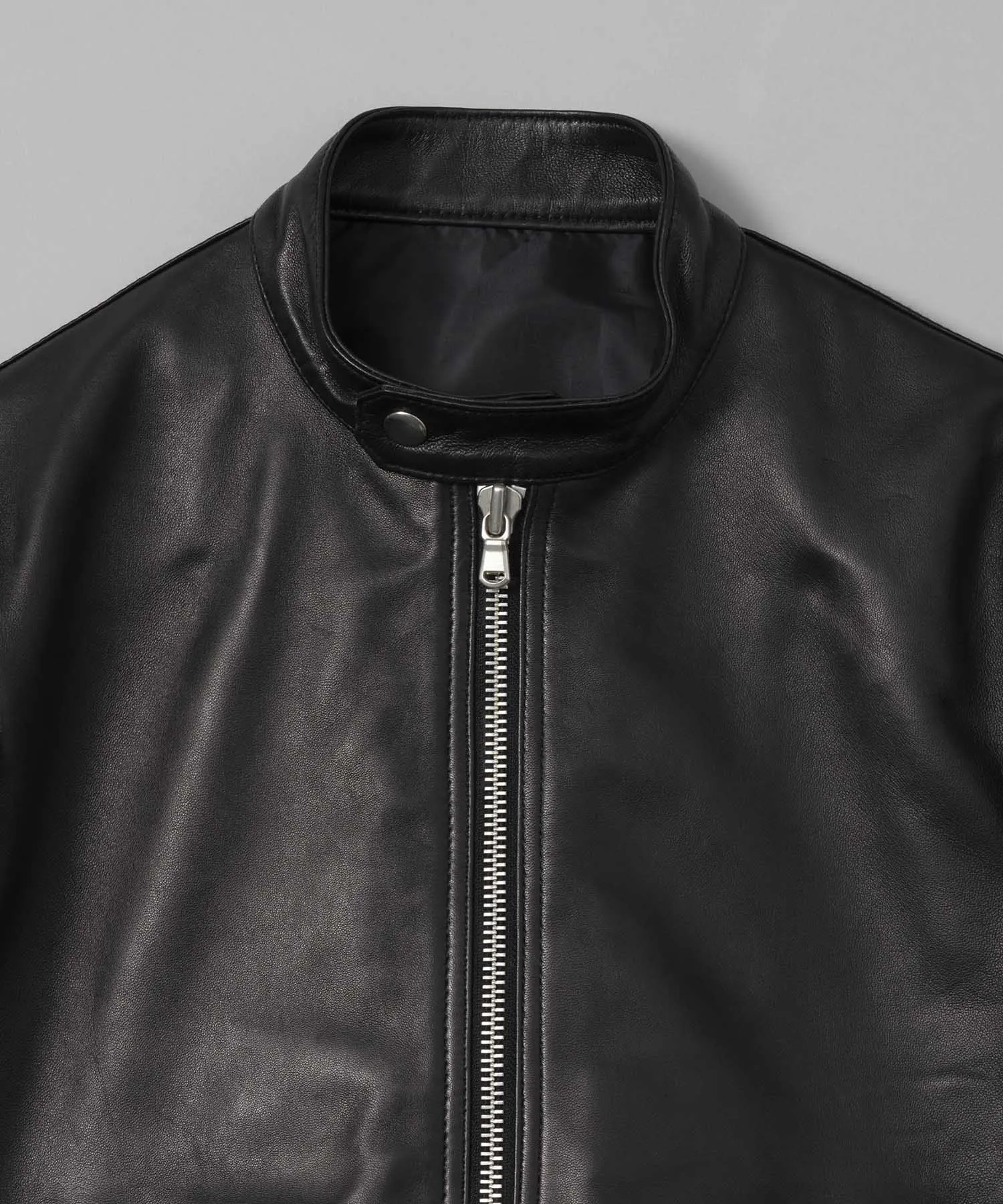 Dress-Fit Sheep Leather Single Rider Jacket