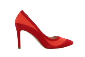 EMIS Orange and Red Two Tone Suede Pointed Toe Shoe