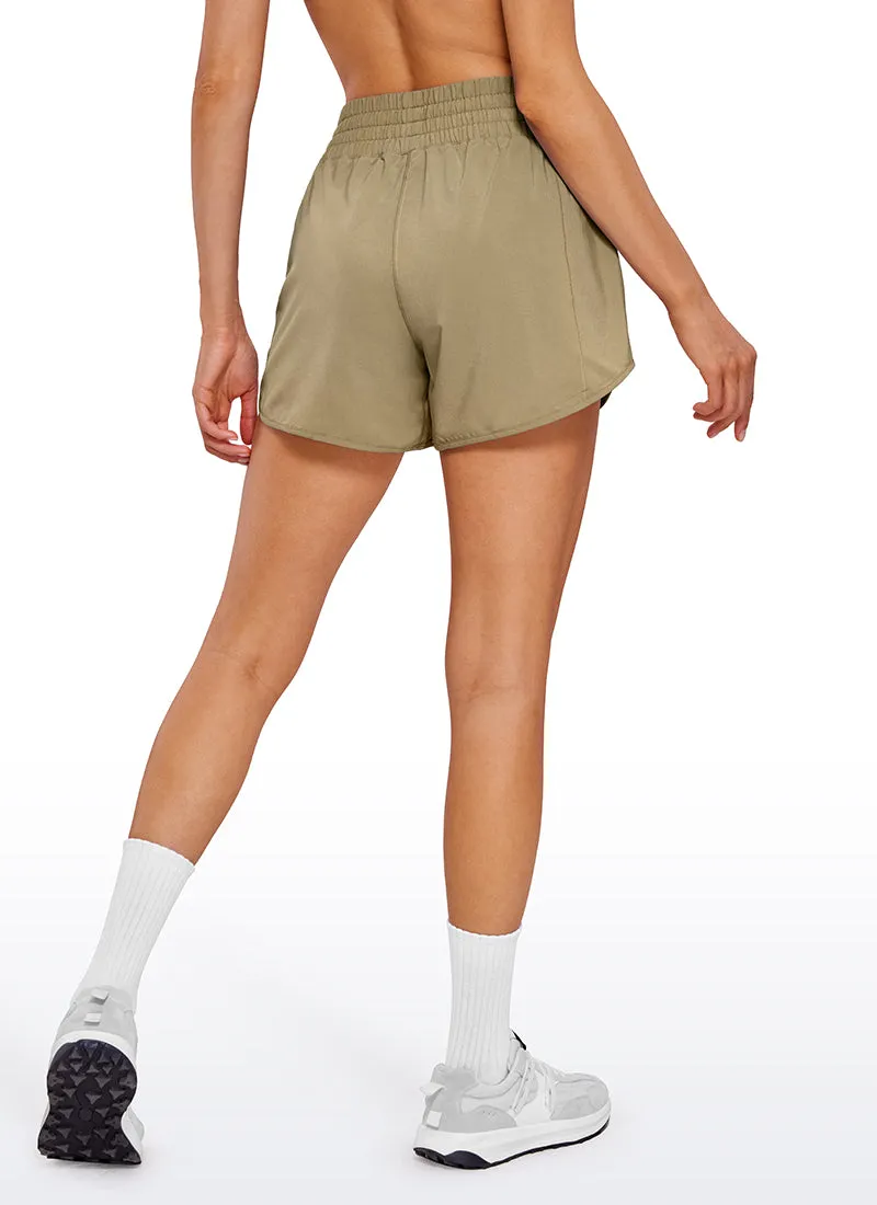 Feathery-Fit Soft High Rise Linerless Shorts with Zip Pockets 4''