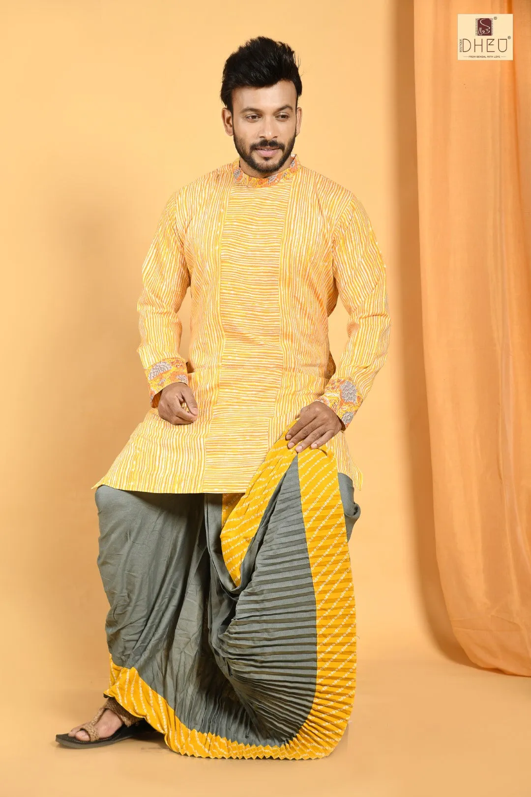 Kashti Pathar- Dheu Designer Dhoti(Optional)Kurta Set