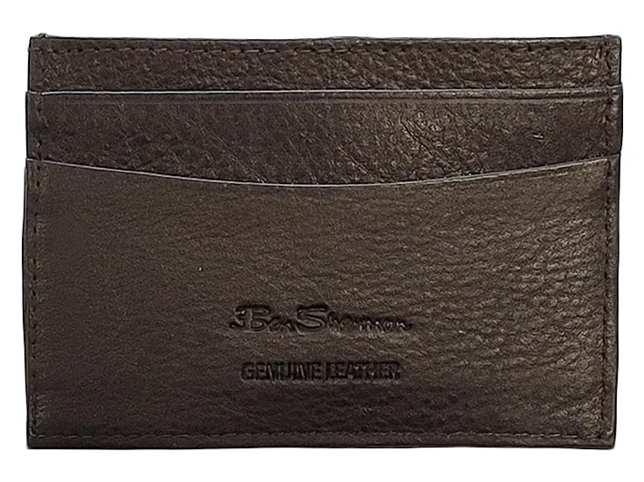 Koki Leather Card Holder Wallet - Brown