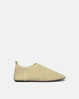 Maris Rounded Toe - Mesh-Knit Round-Toe Slip On Shoes - Sand Mesh